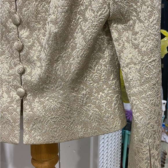 Marc Valvo collection satin skirt size 6 jacket appliqué size 8 sheen &shine 6/8 - Picture 8 of 10